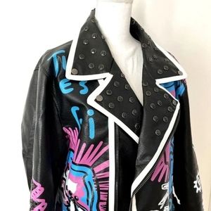 Rebel black faux leather jacket